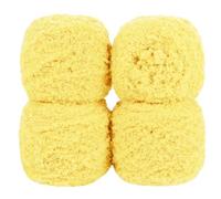 Uiopa Fil Crochet 4 x 100g, Fil de Laine à Tricoter à La Main, Pelote de Crochet Laine Douce et Moelleux pour Couvertures, Foulards, Chapeaux, Projets de Bricolage (Jaune Citron)
