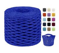 Uiopa Fil Crochet pour Sac, 2mm x 200m Rafia Naturel Bobine Raphia à Crocheter, Fil Raphia de Papier pour Sacs de Plage, Chapeaux, Panier, Artisanat