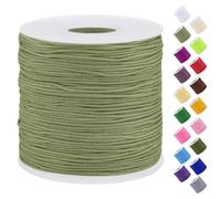 Uiopa Fil Nylon, 0,7mm x 120m Fil Bracelet pour Perles, Corde Bracelet Tressé pour Perle, Collier, Fabrication de Bijoux, Macramé, Bricolage Artisanat