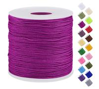 Uiopa Fil Nylon, 0,7mm x 120m Fil de Nylon pour Perles, Corde Bracelet Tressé Fil Bracelet pour Perle, Collier, Fabrication de Bijoux, Macramé, Bricolage Artisanat