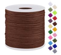 Uiopa Fil Nylon, 0,7mm x 120m Fil de Nylon pour Perles, Corde Bracelet Tressé Fil Bracelet pour Perle, Collier, Fabrication de Bijoux, Macramé, Bricolage Artisanat