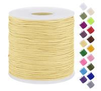 Uiopa Fil Nylon, 0,7mm x 120m Fil de Nylon pour Perles, Corde Bracelet Tressé Fil Bracelet pour Perle, Collier, Fabrication de Bijoux, Macramé, Bricolage Artisanat