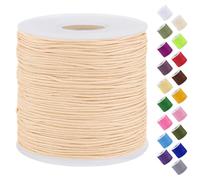 Uiopa Fil Nylon, 0,7mm x 120m Fil de Nylon pour Perles, Corde Bracelet Tressé Fil Bracelet pour Perle, Collier, Fabrication de Bijoux, Macramé, Bricolage Artisanat