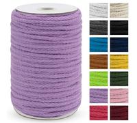 Uiopa Fil pour macramé - 5 mm x 90 m - Corde en coton naturel - Pour suspension de plantes, décoration murale, attrape-rêves, jardin, projets de bricolage