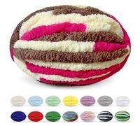 Uiopa Pelote Laine Grosse Maille, 250g Grosse Laine à Tricoter à la Main, Crochet Laine Douce Chunky Yarn pour Couvertures Tricotées, Coussins, Tapis, Écharpes et Projets de Bricolage