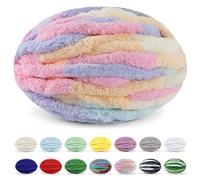 Uiopa Pelote Laine Grosse Maille, 250g Grosse Laine à Tricoter à la Main, Crochet Laine Douce Chunky Yarn pour Couvertures Tricotées, Coussins, Tapis, Écharpes et Projets de Bricolage