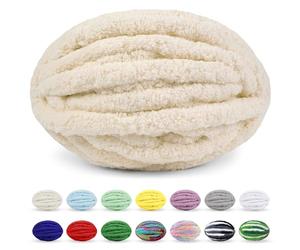 Uiopa Pelote Laine Grosse Maille, 250g Grosse Laine à Tricoter à la Main, Crochet Laine Douce Chunky Yarn pour Couvertures Tricotées, Coussins, Tapis, Écharpes et Projets de Bricolage
