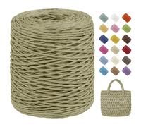 Uiopa Raphia à Crocheter 2mm x 150m Fil Crochet de Raphia pour Sac, Rafia Naturel Bobine en Papier Crochet pour Sacs de Plage, Chapeaux, Panier, Bricolage, Artisanat