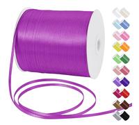 Uiopa Ruban Satin 3mm x 790m Ruban Fin de Satin Polyester Tissu pour Emballage Cadeau, Invitations, Bouquets de Fleurs, Ornements Suspendus, Bricolage (Fuchsia Clair)