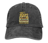UIOPPIOS Fabriqué en 1972 édition limitée Anniversaire Cadeau Casquette de Baseball Chapeaux de Baseball Vintage Hommes extérieur réglable Papa Chapeaux Casquette