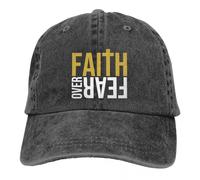 UIOPPIOS Faith Over Fear Art Casquette de Baseball Jésus Christ Vintage Dad Chapeaux Hommes Extérieur Ajustement Chapeau Casquette