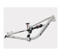 UIOPPOI Cadre de suspension pour vélo de montagne, frein à disque en alliage d'aluminium, cadre de queue souple, cadre VTT Boost de 148 mm, DH/XC/AM, avec amortisseur arrière (couleur : blanc)