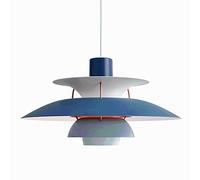 UIOPPOI Lampe Suspendue PH5 avec Douille Compatible E27 pour éclairage Moderne, Lustre en Aluminium de Style Nordique pour décoration de Maison et de Restaurant, 40 cm, Bleu