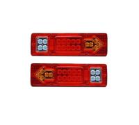 UioQrintan Clignotant de rétroviseur 12/24 V, feu arrière à LED Rouge, lentille Transparente, réflecteur de Pare-Chocs arrière, flèche, feu Stop étanche pour remorque et Camion, Rouge