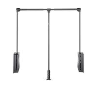 UioQrintan Tringle à vêtements escamotable, Barre de penderie Murale, système télescopique réglable avec Retour Automatique, Cintre Robuste pour Suspendre Les vêtements, Gain de Place (880-1270 mm)