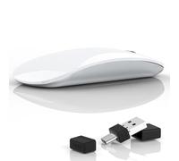 Uiosmuph G11 Souris sans Fil, 2.4 GHz avec Récepteur USB Souris Ultra Mince Souris Silence 1000-1200-1600 DPI Réglable Mouse, pour Ordinateur Portable, PC, Tablette (Blanc)