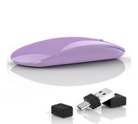 Uiosmuph G11 Souris sans Fil, 2.4 GHz avec Récepteur USB Souris Ultra Mince Souris Silence 1000-1200-1600 DPI Réglable Mouse, pour Ordinateur Portable, PC, Tablette (Pourpre)