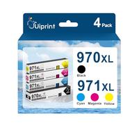 Uiprint 970XL 971XL Cartouche d'encre Compatible pour HP 970 971 XL Officejet Pro X476dw X451dw X551dw X576dw X476dn X451dn X476 X451 X551 X576(4-Pack)