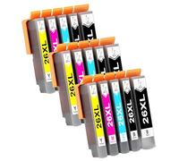 Uiprint Lot de 15 cartouches d'encre de rechange 26XL pour Epson Expression Premium XP-510 XP-520 XP-600 XP-605 XP-610 XP-615 XP-620 XP-625 XP-700 XP-710 XP-800 XP-810 XP-820