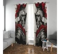 UIRINGART Anciens Warrior Art Rideaux occultants pour Chambre à Corps à Motif Soldat Romain Privé Rideaux de fenêtre à œillets thermiquement isolés pour Chambre 2 Panneaux B140xH260cm