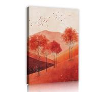 UIRINGART Arbres d’automne Toile Imprimés murals Paysages paysages Fresques nature Œuvres modernes Peinture Affiches Œuvres d’art pour salon Décoration de chambre 65x100cm