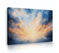 UIRINGART lever de soleil toile art mural rêve ciel peinture images œuvres d’art impressions nature paysage affiches pour salon chambre bureau décor intérieure 70x110cm cadre intérieur