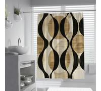 UIRINGART Rideau de Douche Japon Traditionnel Kimono éventail Cerisier W150xL180cm en Tissu Lavable imperméable décoration Salle de Bain culturelle Asiatique