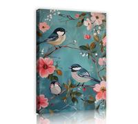 UIRINGART Toile de fleurs en fleurs art mural imprimé d’oiseaux fresques de la nature affiches de peintures botaniques œuvres d’art printanières pour salon chambre décoration intérieure 35x55cm