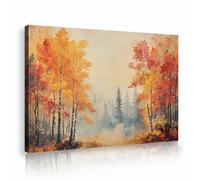UIRINGART Toile rustique de la forêt d’automne Art mural Images de la nature Estampes d’œuvres Fresques Affiches de paysages Peintures pour chambre Décoration du bureau du salon 35x55cm