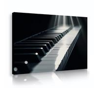 UIRINGART touches de piano élégantes minimaliste toile art mural musique moderne noir et blanc affiches impressions photos œuvres d’art impressions pour salle d’étude décor 70x110cm cadre intérieur