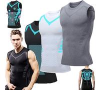 UIRPK Biowang 2023 New Version Ionic Shaping Sleeveless Shirt,Biowang Shirt,Energxcel Ionic Shaping Vest Men (3PCS,M)