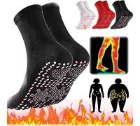 UIRPK Chaussette de santé Amincissante Afiz Tourmaline,Chaussette de santé Afiz Tourmaline,Chaussette thermothérapeutique Veinesheal,Chaussettes Auto-chauffantes (Noir)
