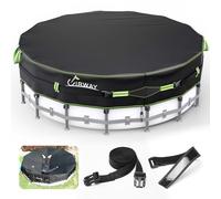 UIRWAY Bâche d'hiver ronde 500D 2,4 m tissu robuste amélioré, sangles super coupe-vent gel, couverture UV