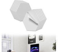 UISEBRT 12x Panneaux acoustiques 30x26cm Hexagon Blanc, Panneaux muraux d'insonorisation, Isolation acoustique haute densité, Absorbeur de son pour home cinéma studio bureau