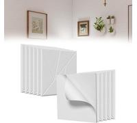 UISEBRT 12x Panneaux acoustiques 30x30cm Motif V Blanc, Panneaux muraux d'insonorisation, Isolation acoustique haute densité, Absorbeur de son pour home cinéma studio bureau
