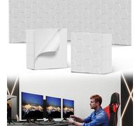 UISEBRT 12x Panneaux acoustiques 30x30cm Structure alvéolaire Blanc, Panneaux muraux d'insonorisation, Isolation acoustique haute densité, Absorbeur de son pour home cinéma studio bureau