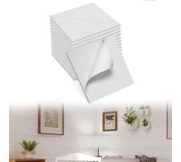 UISEBRT 12x Panneaux acoustiques 30x30cm X-modèle Blanc, Panneaux muraux d'insonorisation, Isolation acoustique haute densité, Absorbeur de son pour home cinéma studio bureau