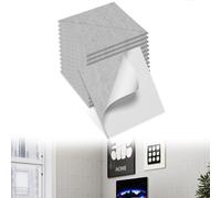 UISEBRT 12x Panneaux acoustiques 30x30cm X-modèle Gris clair, Panneaux muraux d'insonorisation, Isolation acoustique haute densité, Absorbeur acoustique pour home cinéma studio bureau