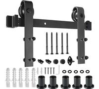 UISEBRT 183cm Système de porte coulissante Ferrure de porte coulissante Rail de porte en bois Portes coulissantes Max.130KG Portes métalliques Portes coulissantes Pour épaisseur 35mm-45mm