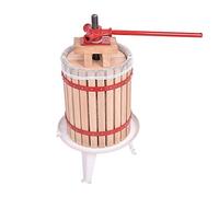 UISEBRT 18L Presse à Fruits Chêne Pressoir vin Fruit, Presse-Agrumes avec Chiffon, Manuel Presse Mécanique (18 litres
