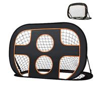 UISEBRT 2 en 1 But de Football pour Enfant - 121 x 80 x 80cm Filet de Football avec Mur de But - Pliable Pop-up Cage de Foot pour Jardin Cour Pelouse
