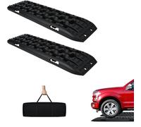 UISEBRT 2 pièces de tapis de traction pour terrains accidentés, aide au démarrage pour boue, sable, neige, planche de récupération, échelle de pneu avec sac de rangement pour véhicule tout terrain
