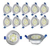 UISEBRT 20X 3W Spot Led Encastrable Extra Plat - Led Spot Encastré Salle de Bain, Ultra-mince, Blanc Chaud 3000K-3500K, AC 230V,270 Lumière, IP44 Pour salle de bain Cuisine Salon Couloir