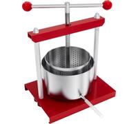 UISEBRT 3L Pressoir à fruits en acier inoxydable, pressoir à fruits pour baies, pressoir à fruits pour le vin, pressoir à pommes manuel avec panier en acier inoxydable, pressoir à fruits et à vin, pre