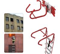 UISEBRT 4,5 m Longueur Échelle de secours pliante sécurisée, anti-enchevêtrement & crochet en acier - Échelle de corde compacte pour une évacuation rapide, max. 450 kg
