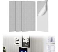 UISEBRT 4x panneaux acoustiques 120x60cm autocollants, panneaux muraux insonorisants, isolation acoustique haute densité, absorbeur de son pour home cinéma studio bureau, gris clair