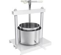 UISEBRT 5L Pressoir à fruits en acier inoxydable, pressoir à fruits pour baies, pressoir à fruits pour le vin, pressoir à pommes manuel avec panier en acier inoxydable, pressoir à fruits et à vin, pre