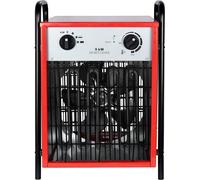UISEBRT Aérotherme Chauffage électrique 3KW 220V Chauffage de chantier Chauffage radiant Soufflerie de chauffage avec thermostat & 4 niveaux de chauffage