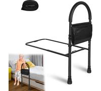 UISEBRT Barrière de lit Relève-buste Poignées de soutien pour personnes âgées Réglable 83-113cm Antidérapant Poignée de lit, et sac de rangement 150KG