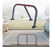 UISEBRT Barrière de parking pliable en acier galvanisé à froid, tube Ø 35 mm, plaque d'acier de 2,5 mm, verrouillage de parking avec serrure et 3 clés, poteau de parking pour emplacements privés - 1